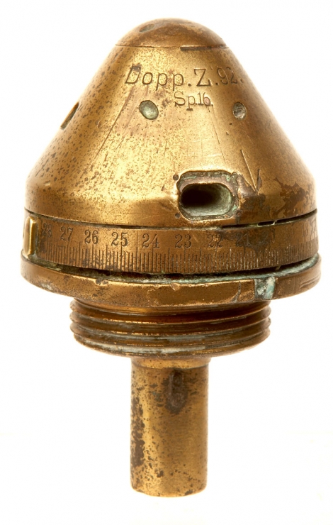 A First World War German Dopp.Z.92 Sp16 Brass Fuse