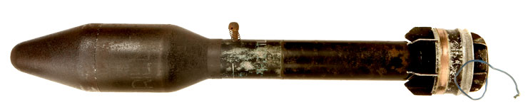 Inert Vietnam War Era, United States military M20 3.5inch Rocket Launcher (Super Bazooka) projectile or rocket