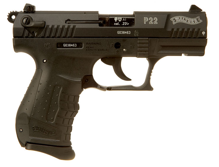 Deactivated Walther P22 semi auto Pistol in .22