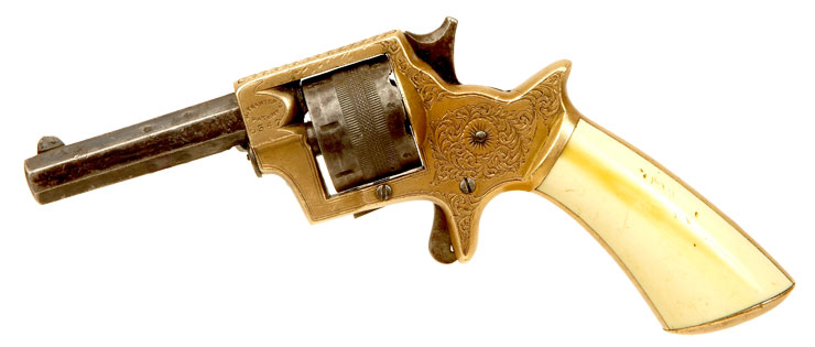 Deactivated British manufactured Baby Tranter .22 rimfire revolver