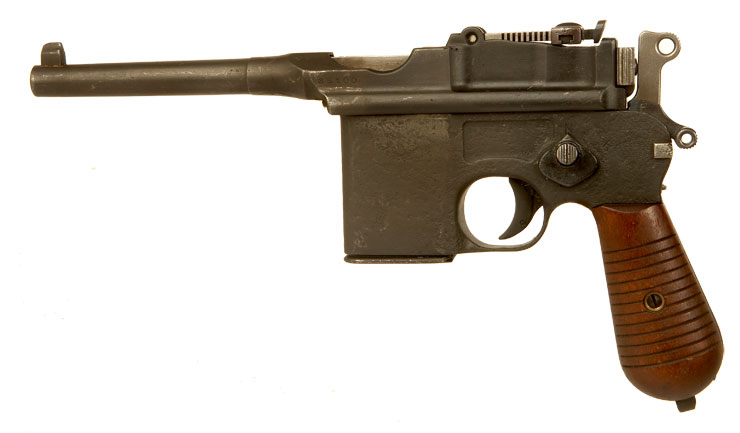 Deactivated WWII Era Mauser C96 Schnellfeuer Pistol
