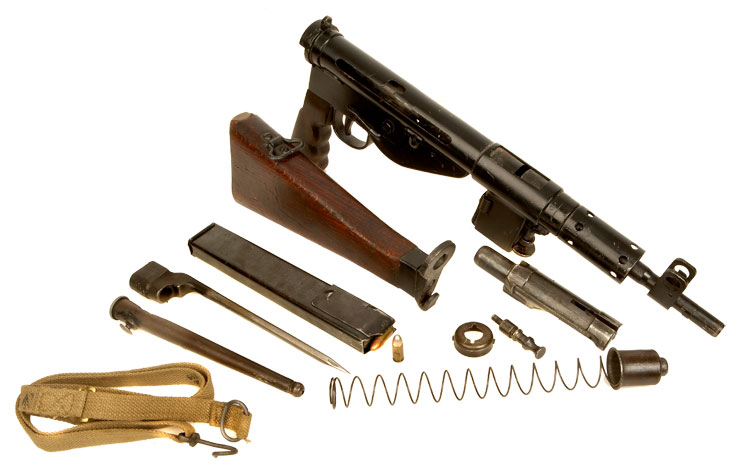 Deactivated OLD SPEC WWII Arnham Era Sten MKV (5) Submachine Gun.