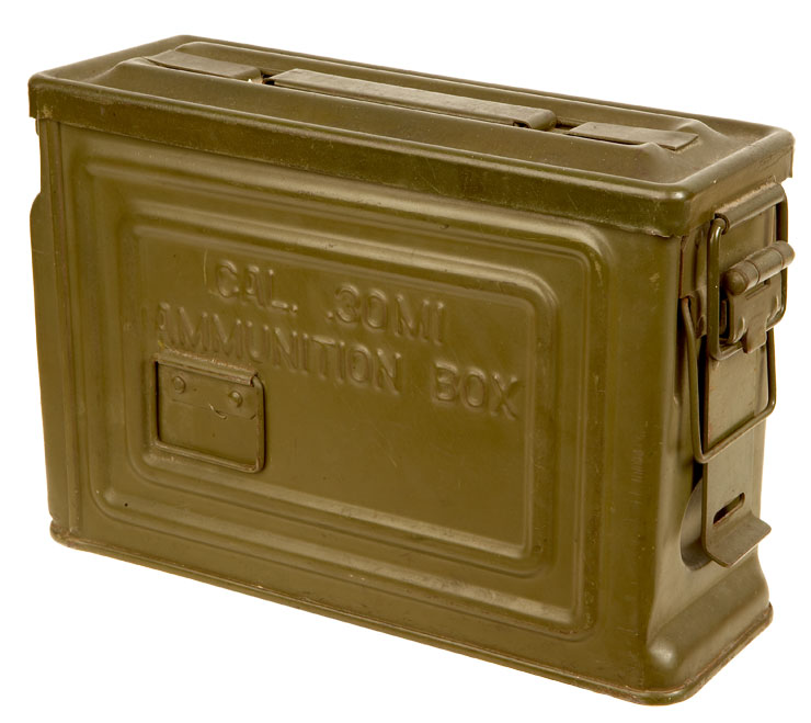 WWII US M1 30 Cal Machine Gun Ammunition Box