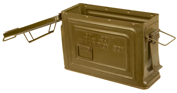 WWII US M1 30 Cal Machine Gun Ammunition Box.