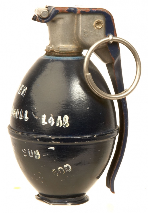 Inert British Drill L4A1 Grenade with fuze assembly L30A2