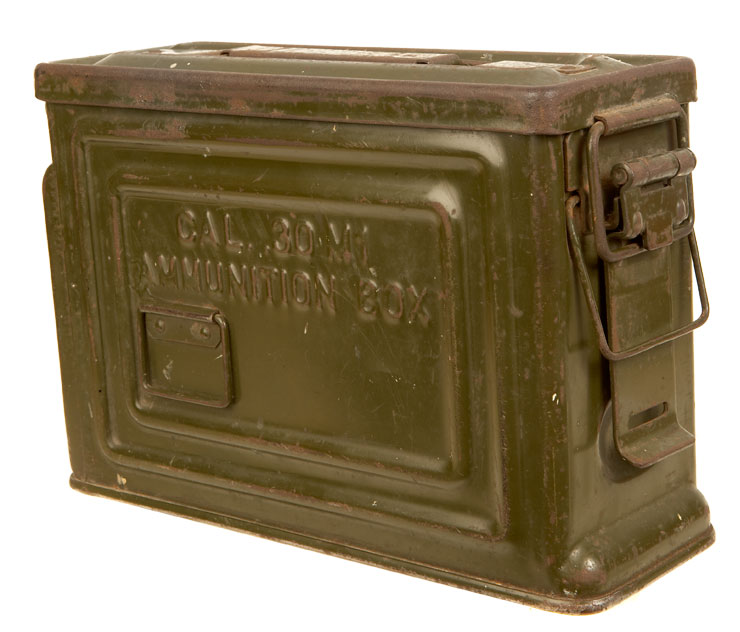 WWII US M1 30 Cal Machine Gun Ammunition Box.