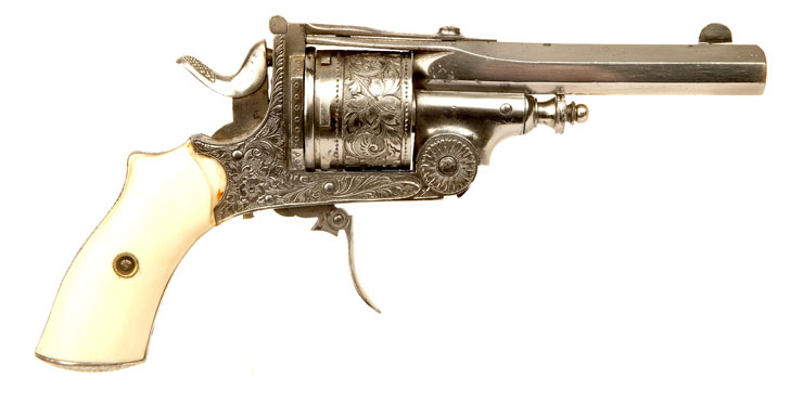 Very Rare & Unique Antique Plated Fagnus & Clement Revolver
