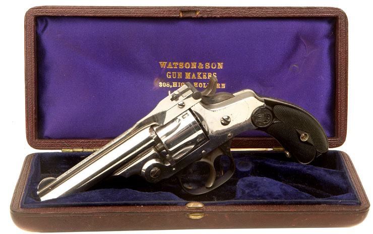 Deactivated Smith & Wesson .32 Plated Revolver with Original Box