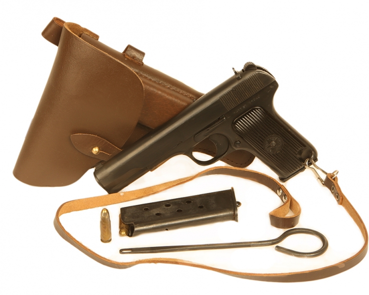 Deactivated Russian TT33 Pistol with accessories