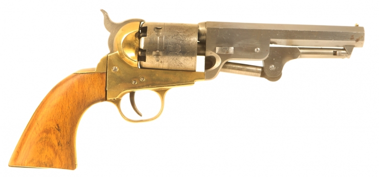 Deactivated Uberti Colt Navy 1851 pocket percussion revolver.