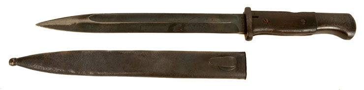 Early S/244G Coded Nazi K98 Bayonet with Scabbard