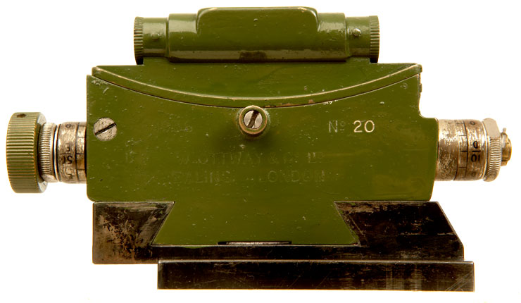 Vickers Machine Gun Clinometer with leather carry case