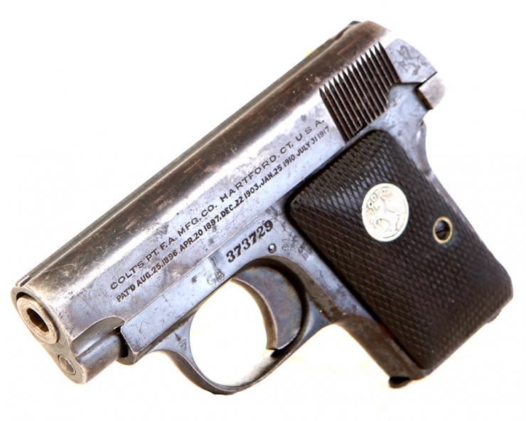 Deactivated Colt M1908 Vest pocket pistol Prohibition era