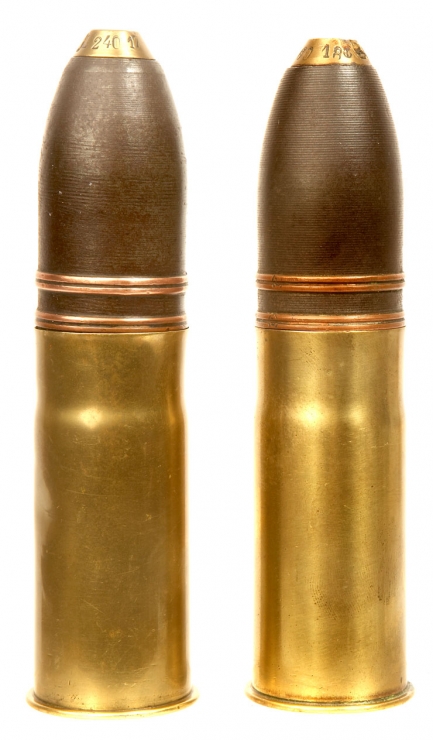 An original pair of WWI French Naval 37mm rounds
