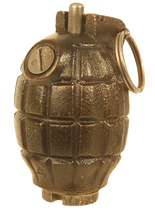 Inert No36 MKI Mills grenade by Castings Ltd