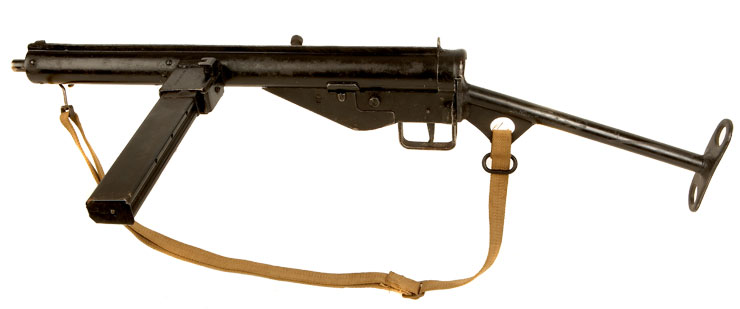 Deactivated WWII Sten MK3 Submachine Gun.