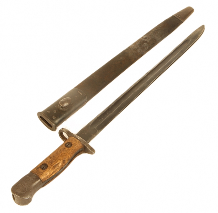 Rare WWII Lithgow  1907 Pattern SMLE Bayonet Issued to The 3rd Military District (Australia)