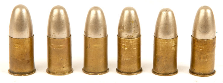 Inert original WWII Officers .455 Webley MK6 revolver rounds.