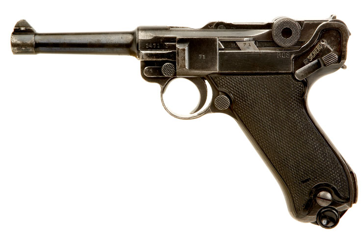 Deactivated rare WWII Nazi Black Widow PO8 Luger