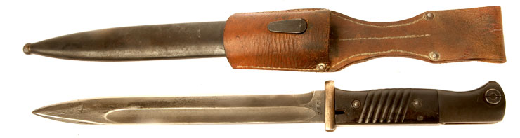 WWII matching numbers and maker Nazi K98 Bayonet & Scabbard