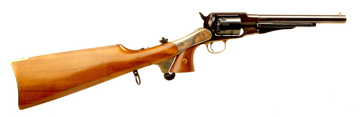 Deactivated Remington 1858 Revolver  fitted with shoulder stock