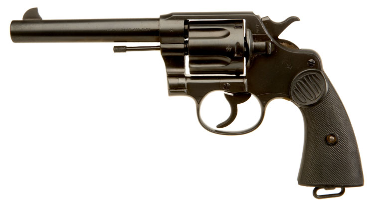 Deactivated First World War British issued Colt Eley New Service .455 calibre revolver