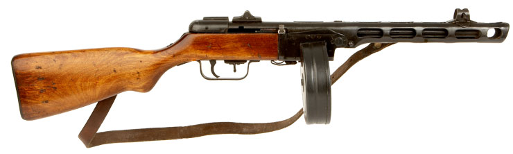Deactivated WWII Russian PPSH41 Submachine Gun
