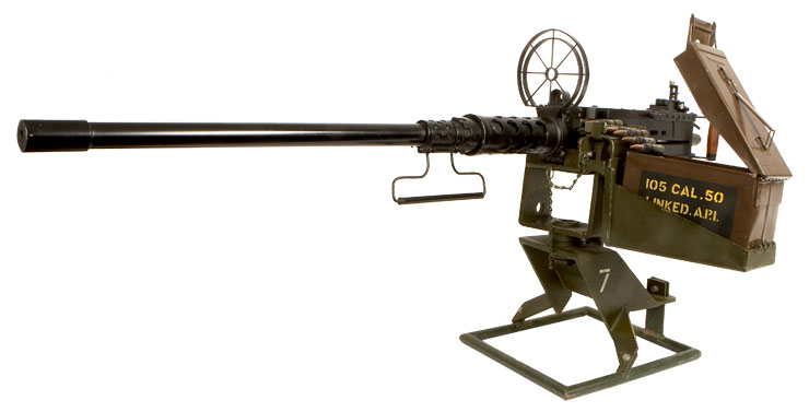 Inert Browning 50 Cal Heavy Machine Gun with Extras