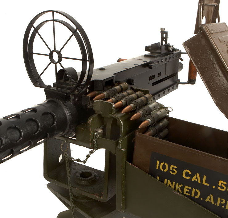 Inert Browning 50 Cal Heavy Machine Gun with Extras.