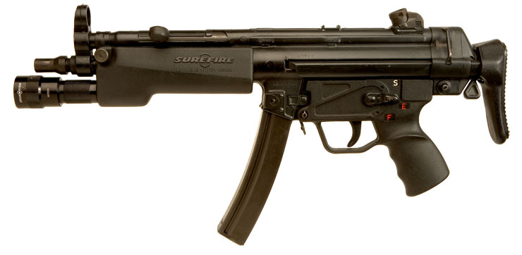 Deactivated Rare Old Spec Enfield Marked Heckler And Koch Mp5 Submachine