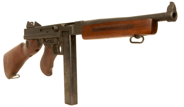 Deactivated WWII US M1A1 Thompson Sub-machine Gun.