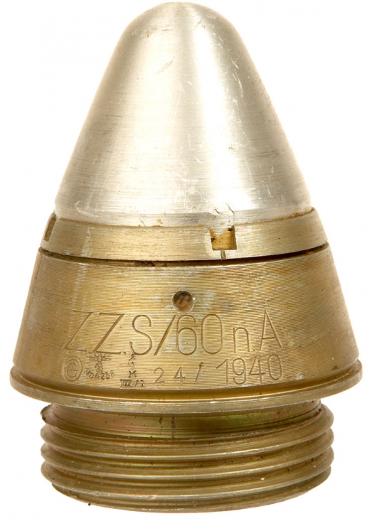 An inert original WWII German Z.Z.S/60 nA mechanical fuse