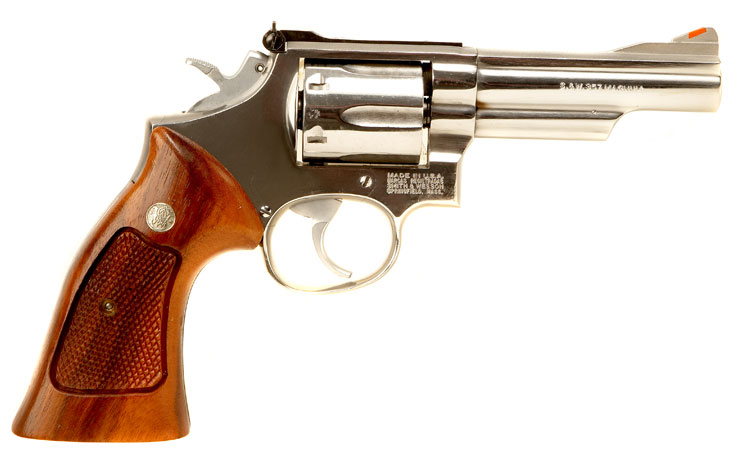 Deactivated Smith & Wesson Model 66-2 .357 Stainless Revolver.