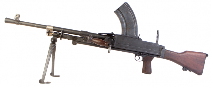 Deactivated WWII British made Bren Gun MKII dated 1943