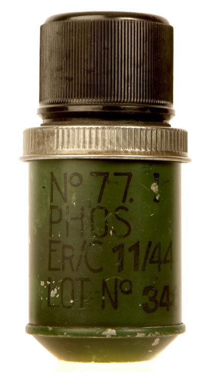 Inert WWII British No77 Phosphorus Grenade