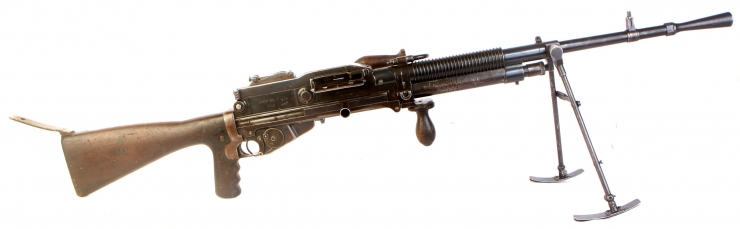 Deactivated WW2 era Hotchkiss Model 1922-1926 Machine Gun