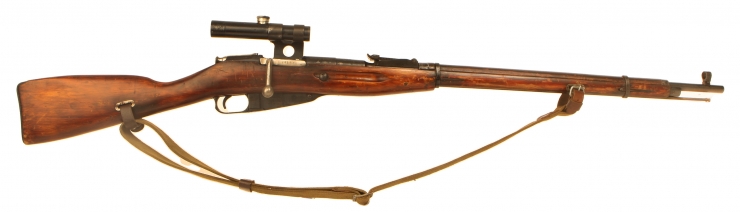 Deactivated WWII Russian M91/30 Rifle Fitted with PU scope and mounts