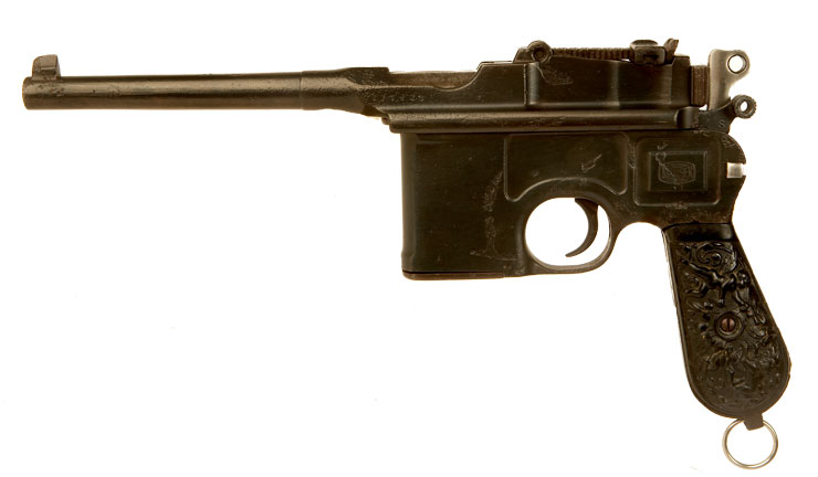 Deactivated WWII Era Mauser C96 Pistol