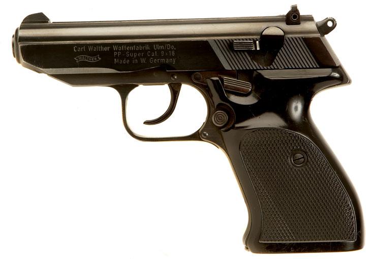 Deactivated Walther PP Super 9x18mm Pistol.