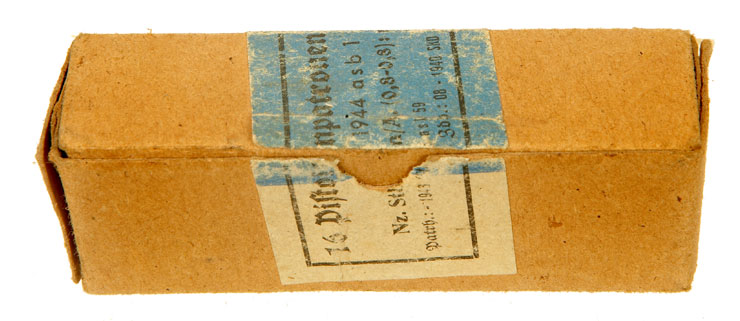 An original Box of inert WWII German 9mm rounds