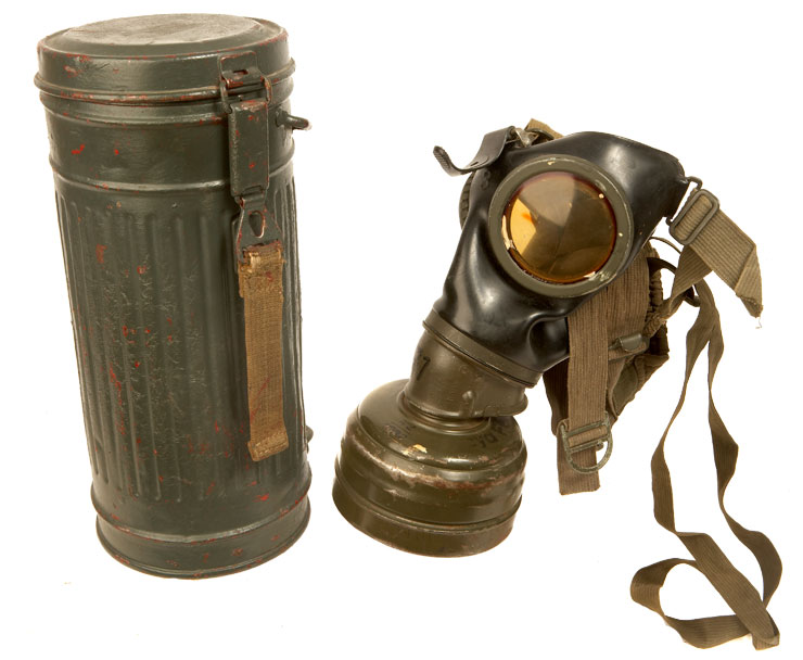 WWII German Gas Mask & Canister