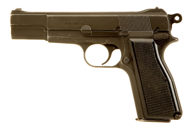 Deactivated WWII Inglis Browning FN Hi-Power No2 MKI* 9mm Pistol