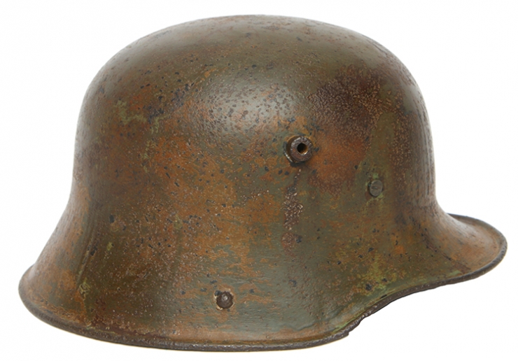 WW1 German M1916 \\\"Stalhelm\\\" Helmet with British Brodie Liner