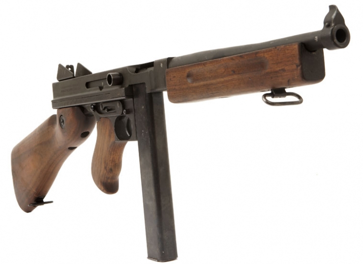 Thompson Submachine Gun. M1A1 Submachine Gun.