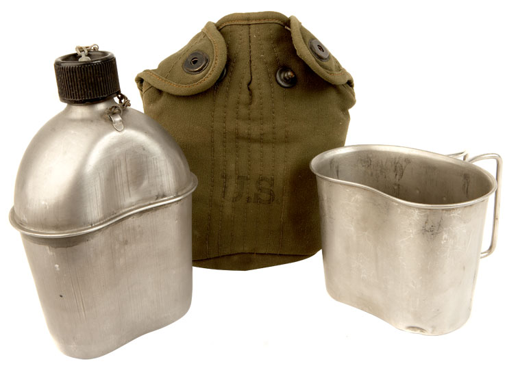 WWII US Water Canteen & Cup with Cover