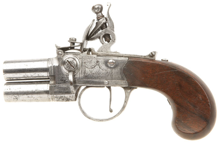 Rare and Unusual Over and Under Tap Action Pistol