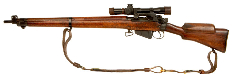 Deactivated WWII British made No4T sniper rifle