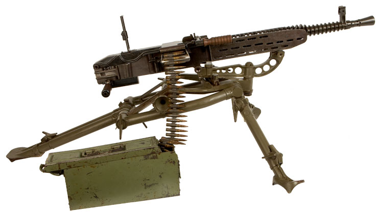 Deactivated Rare Nazi VZ37 (MG37t) heavy machine gun and Lafette tripod
