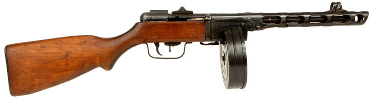 Deactivated WWII PPSH41 Submachine Gun