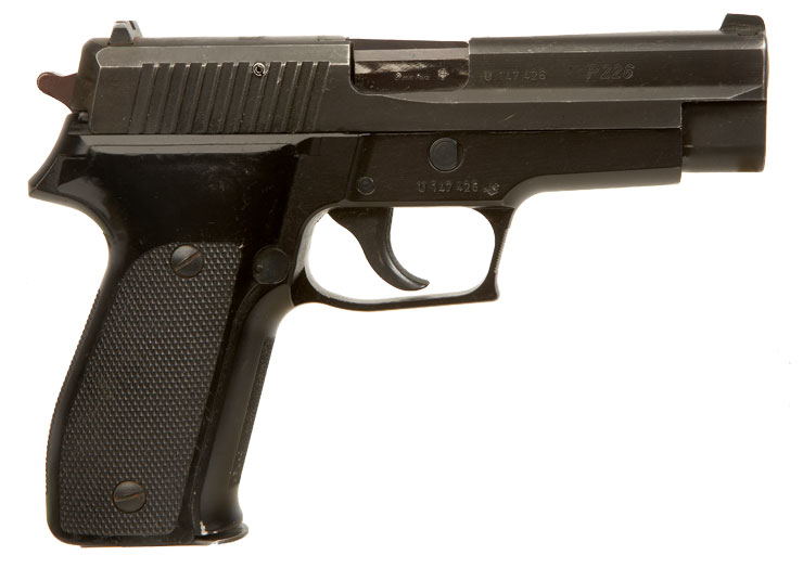 Deactivated SIG Sauer P226 chambered in 9mm Para